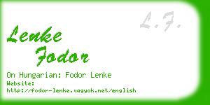 lenke fodor business card